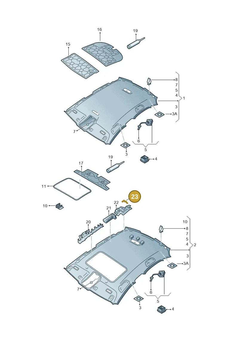 4G8880697 — Audi A7 Sportback (2014-2018) diagram 788867550, position 23