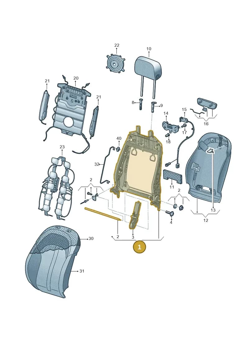 4G8881046T — Audi A7 Sportback (2014-2018) diagram 788881550, position 1