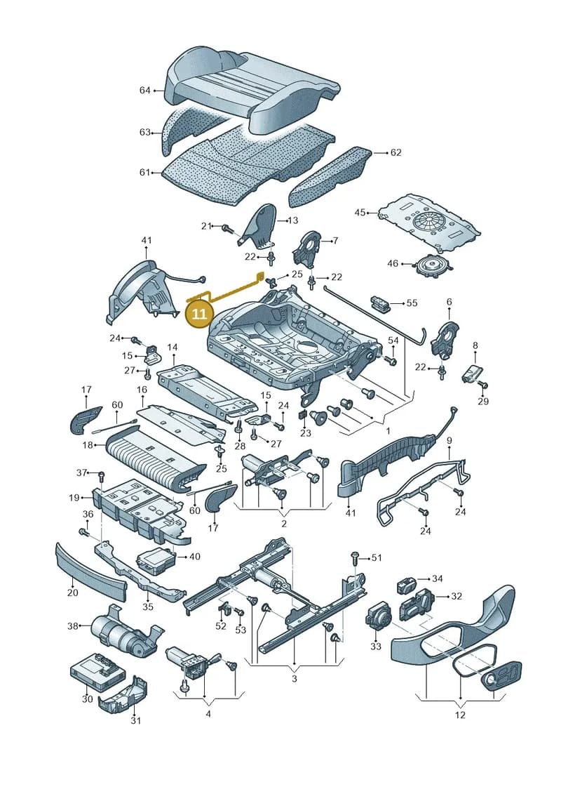 4G8881481 — Audi A7 Sportback (2014-2018) diagram 758881200, position 11
