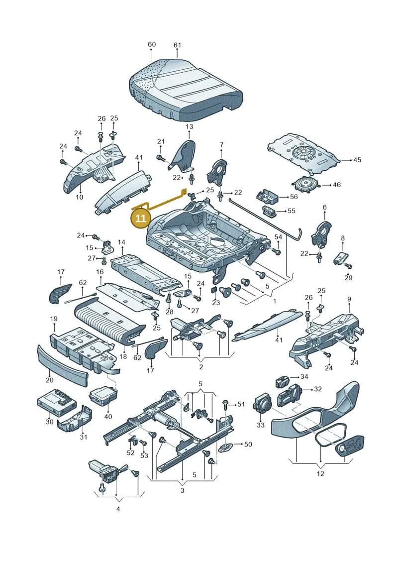 4G8881482 — Audi A6 Avant (2012-2018) diagram 696881100, position 11