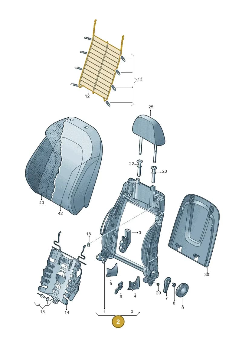 4G8881515A — Audi Q3 (2014-2019) diagram 728881500, position 2