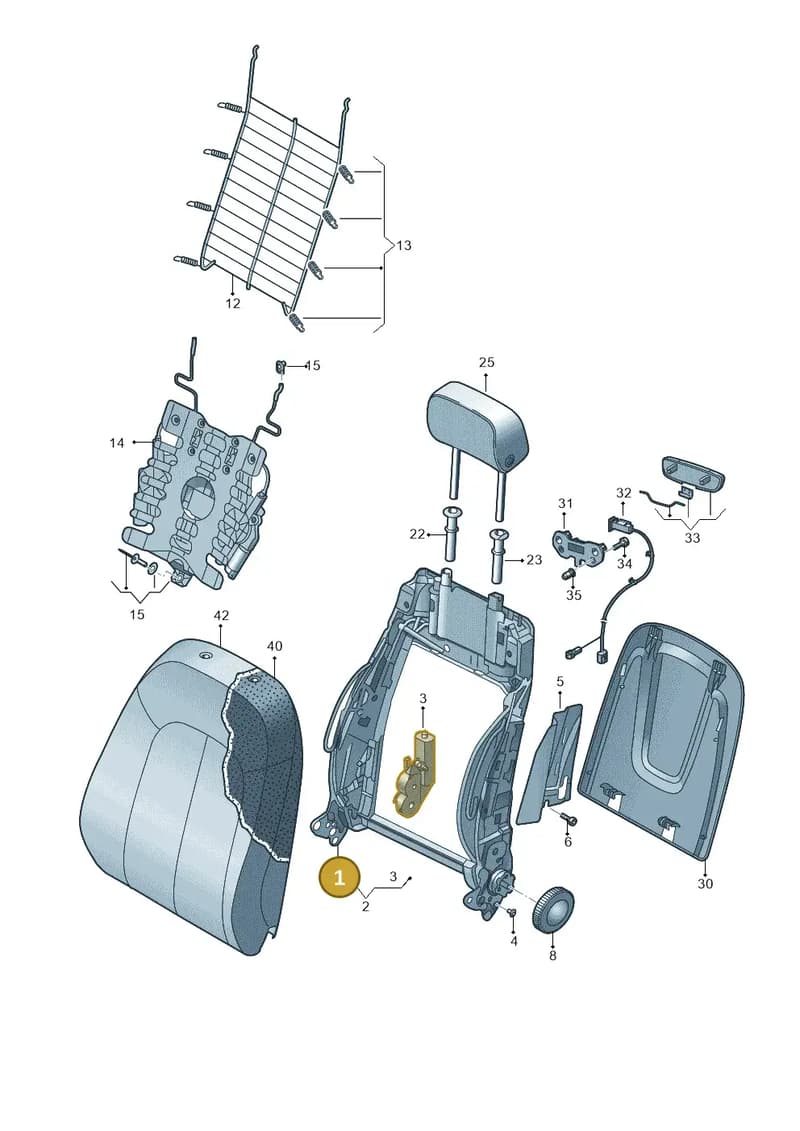 4G8881516 — Audi A7 Sportback (2014-2018) diagram 788881500, position 1