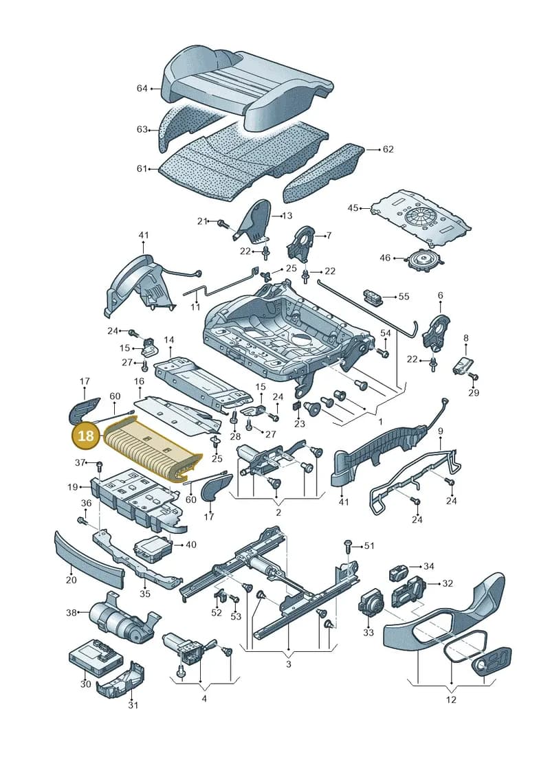 4G8881959A — Audi A7 Sportback (2014-2018) diagram 758881200, position 18