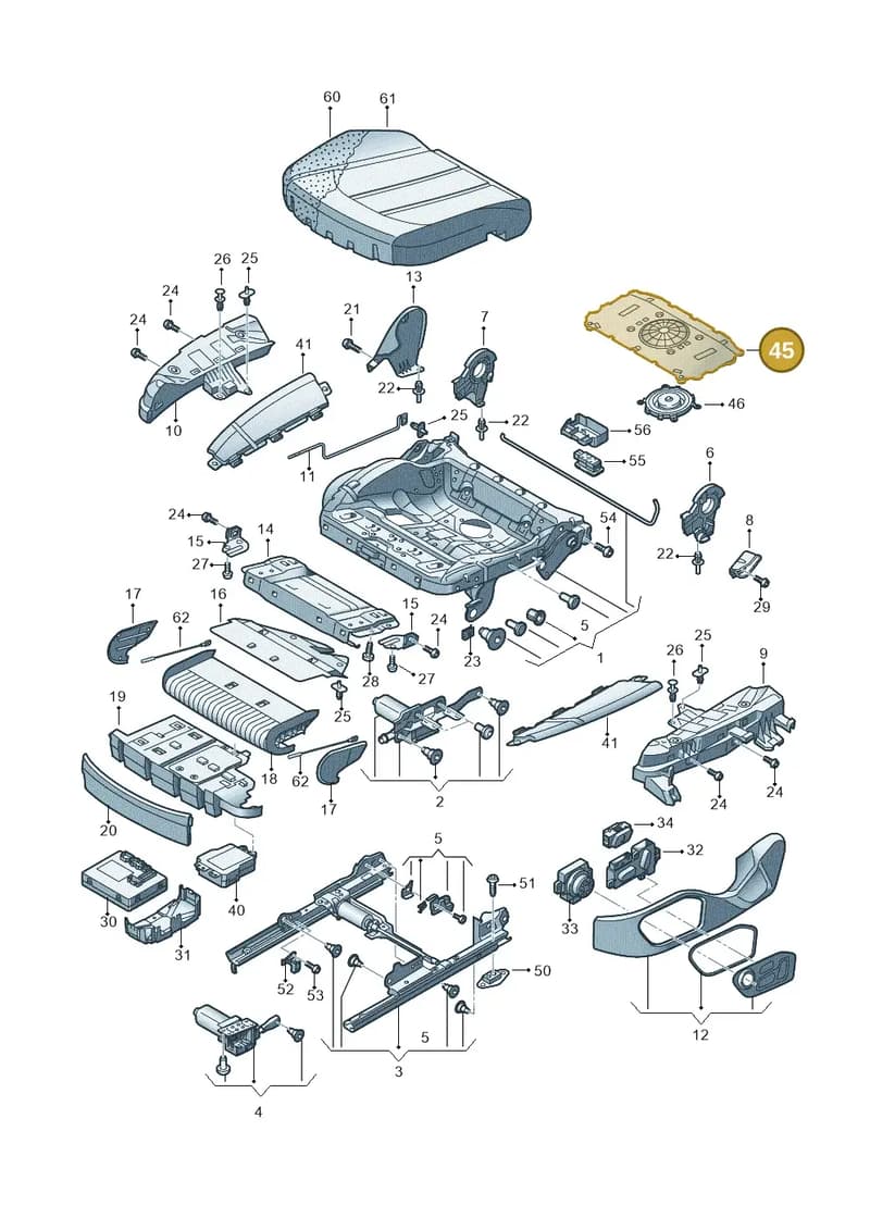4G8882367A — Audi A6 Avant (2012-2018) diagram 696881100, position 45
