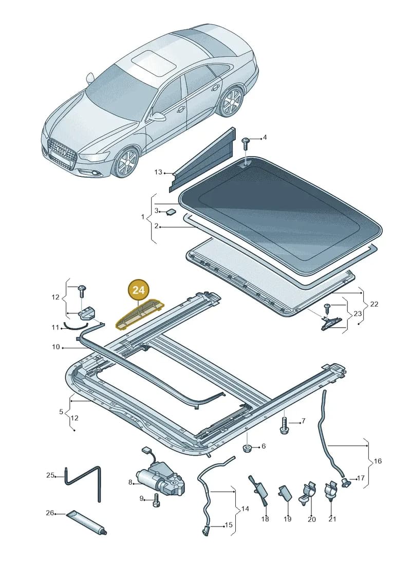 4G8898925 — Audi A6 (2014-2018) diagram 717877000, position 24
