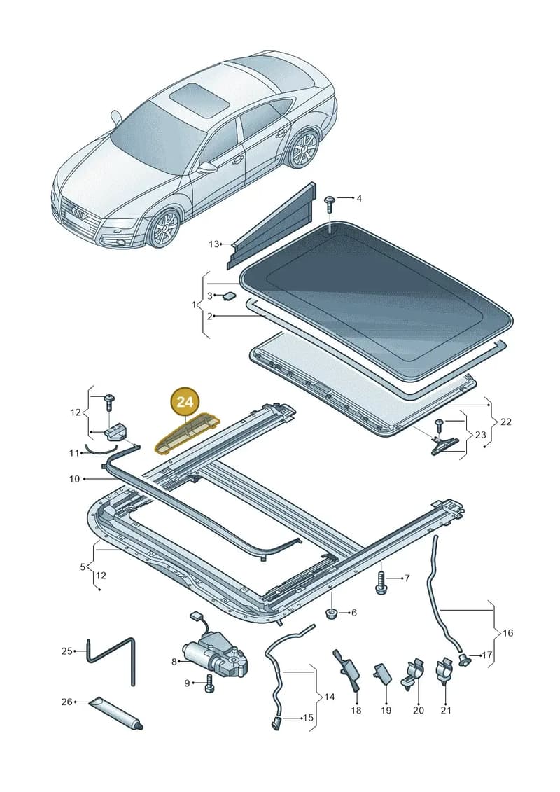 4G8898925 — Audi A7 Sportback (2014-2018) diagram 711877000, position 24