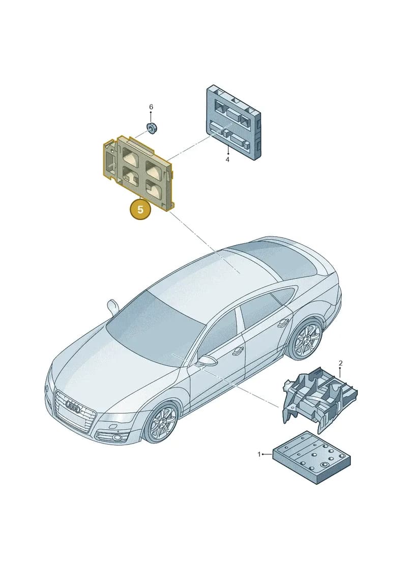 4G8907368 — Audi A7 Sportback (2014-2018) diagram 765907020, position 5
