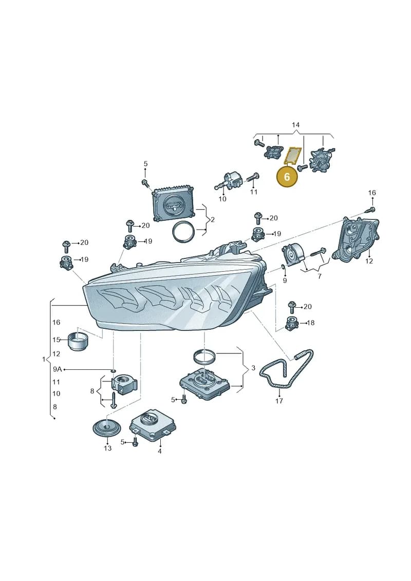 4G8907472 — Audi A7 Sportback (2014-2018) diagram 788941050, position 6
