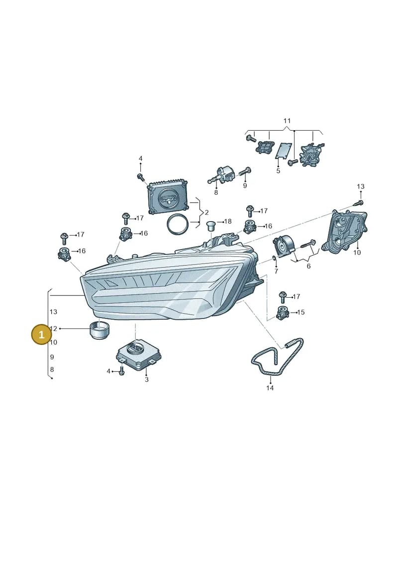 4G8941773M — Audi A7 Sportback (2014-2018) diagram 788941000, position 1
