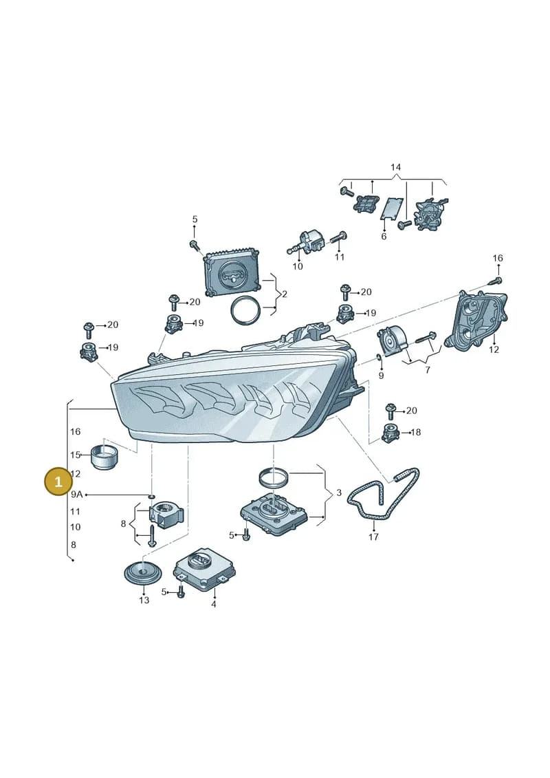 4G8941783C — Audi RS7 Sportback (2013-2018) diagram 788941050, position 1