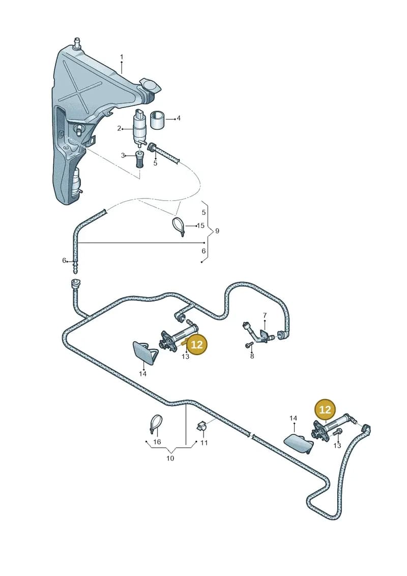 4G8955102A — Audi A7 Sportback (2014-2018) diagram 788955300, position 12