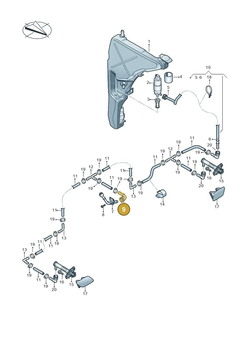 4G8955191 — Audi RS6 Avant (2013-2018) diagram 758955350, position 9