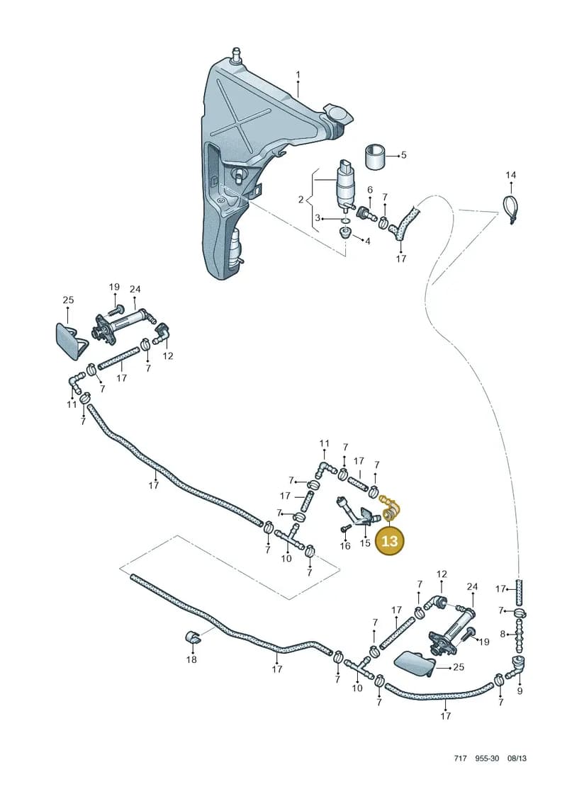 4G8955191 — Audi RS6 Avant (2013-2018) diagram 717955300, position 13