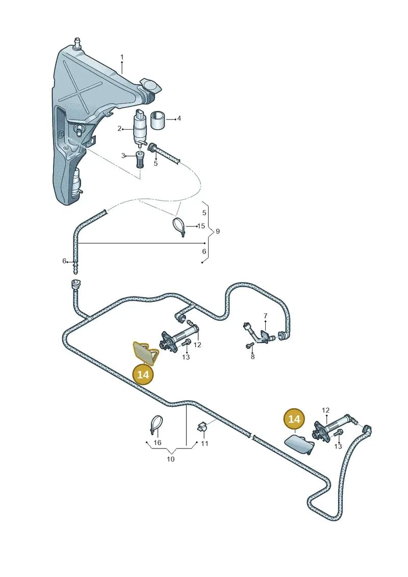 4G8955276EGRU — Audi A7 Sportback (2014-2018) diagram 788955300, position 14