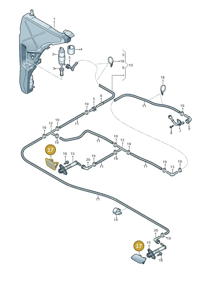 4G8955276FGRU — Audi RS7 Sportback (2013-2018) diagram 765955350, position 17