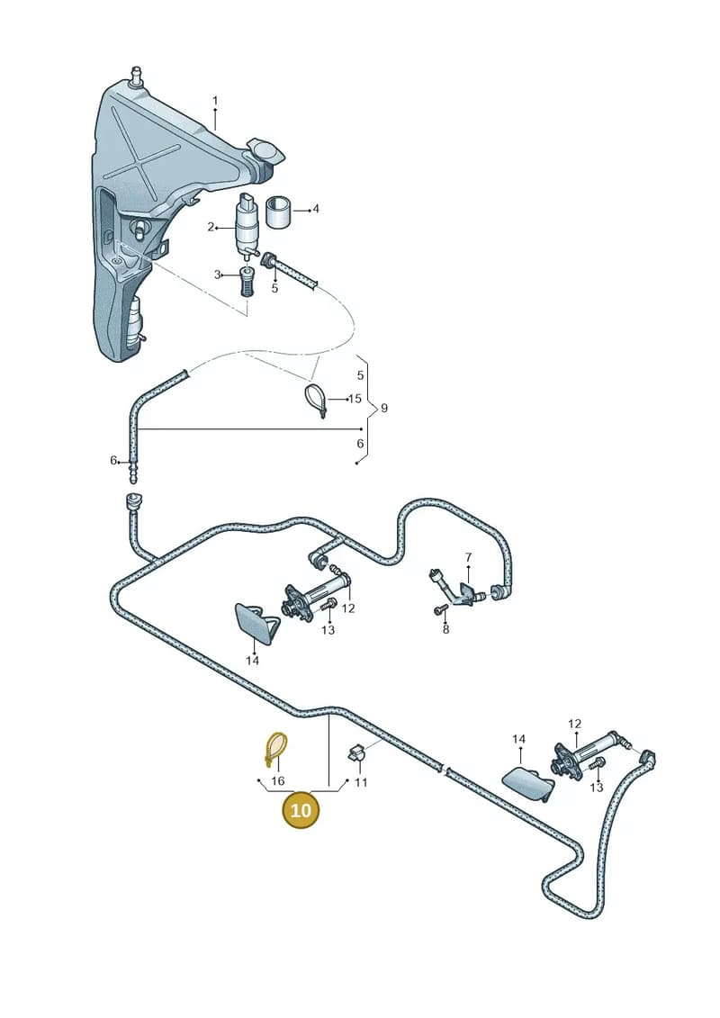 4G8955970AG — Audi A7 Sportback (2014-2018) diagram 788955300, position 10