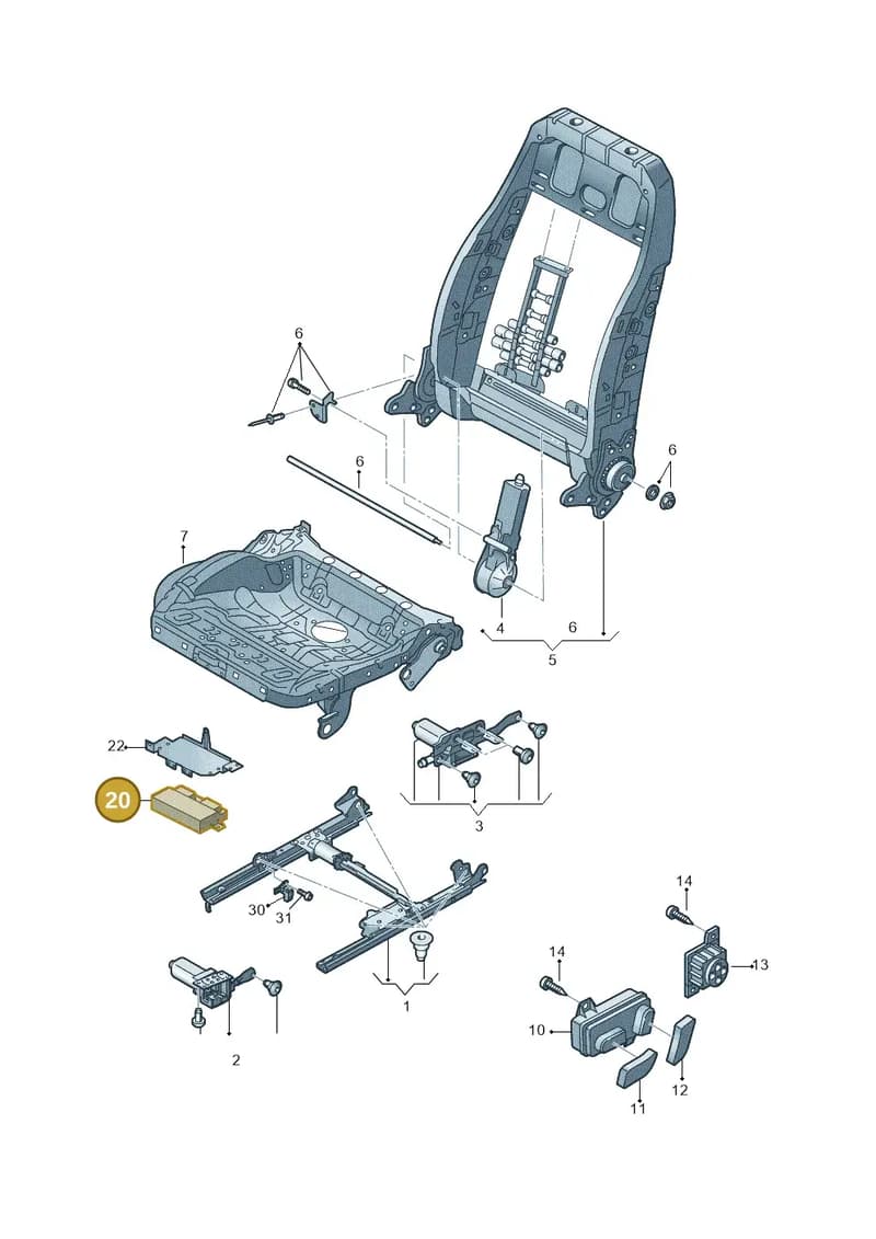 4G8959760 — Audi RS6 Avant (2013-2018) diagram 758959200, position 20