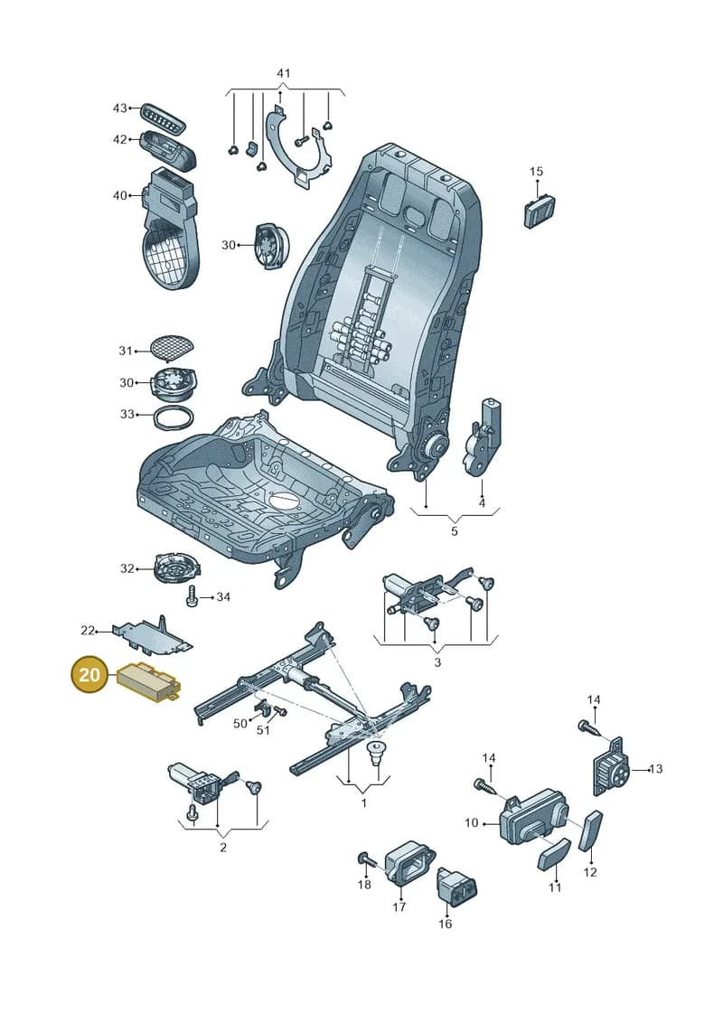 4G8959760A — Audi A6 Avant (2012-2018) diagram 670959200, position 20