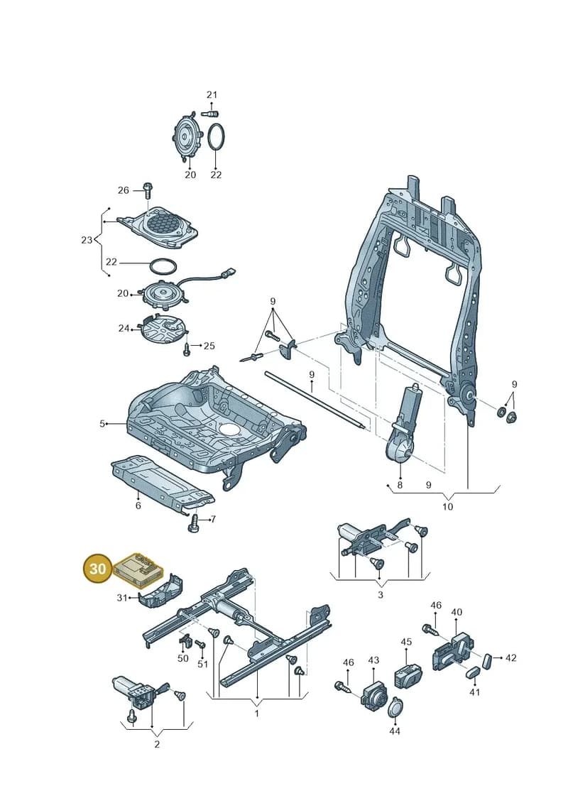 4G8959760C — Audi A7 Sportback (2014-2018) diagram 758959210, position 30