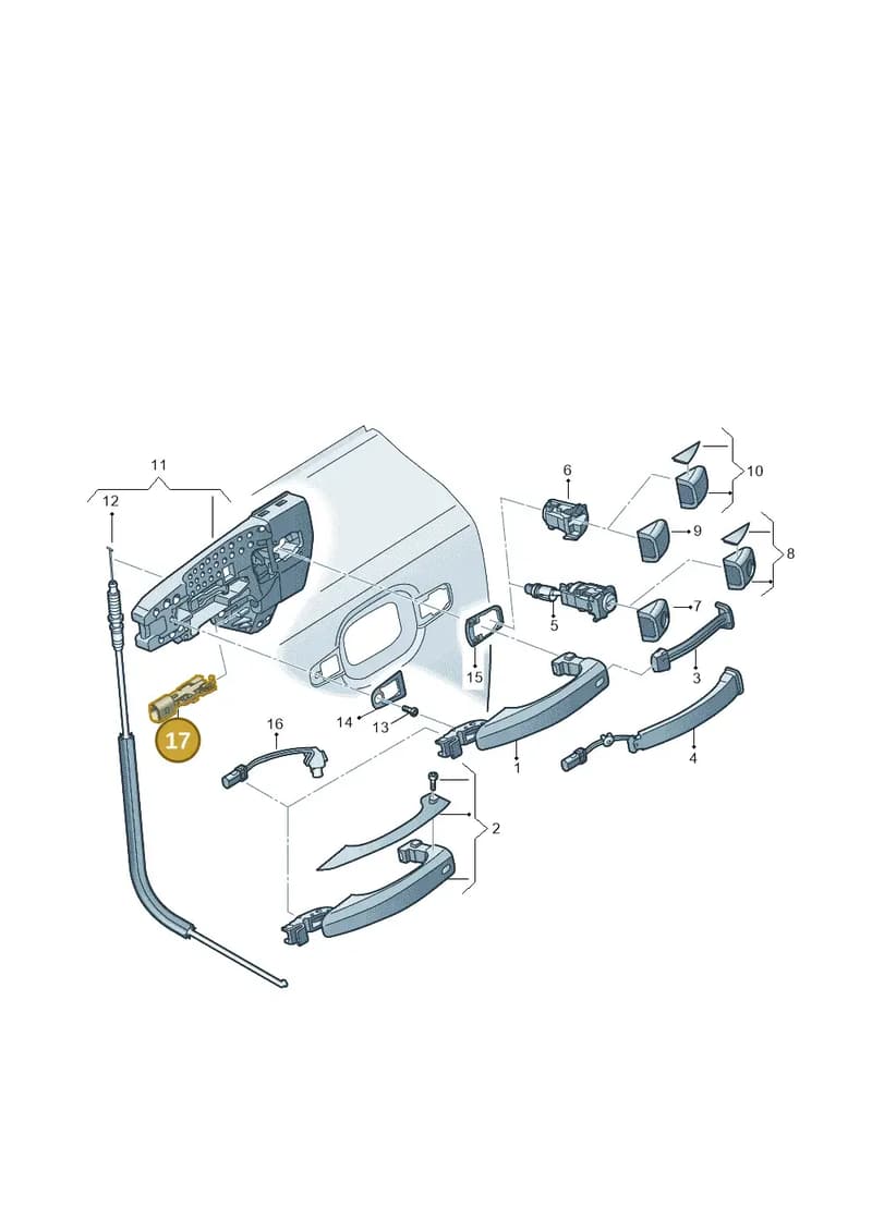 4G8959985 — Audi A7 Sportback (2014-2018) diagram 788837000, position 17