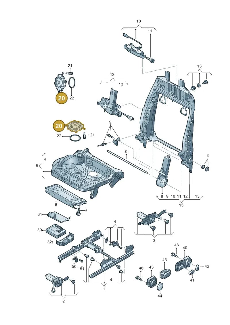 4G8963575 — Audi A6 Avant (2012-2018) diagram 696959200, position 20