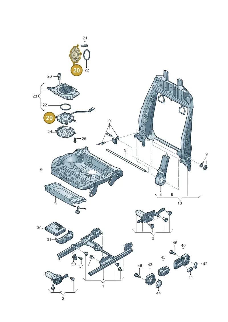 4G8963575 — Audi A7 Sportback (2014-2018) diagram 758959210, position 20