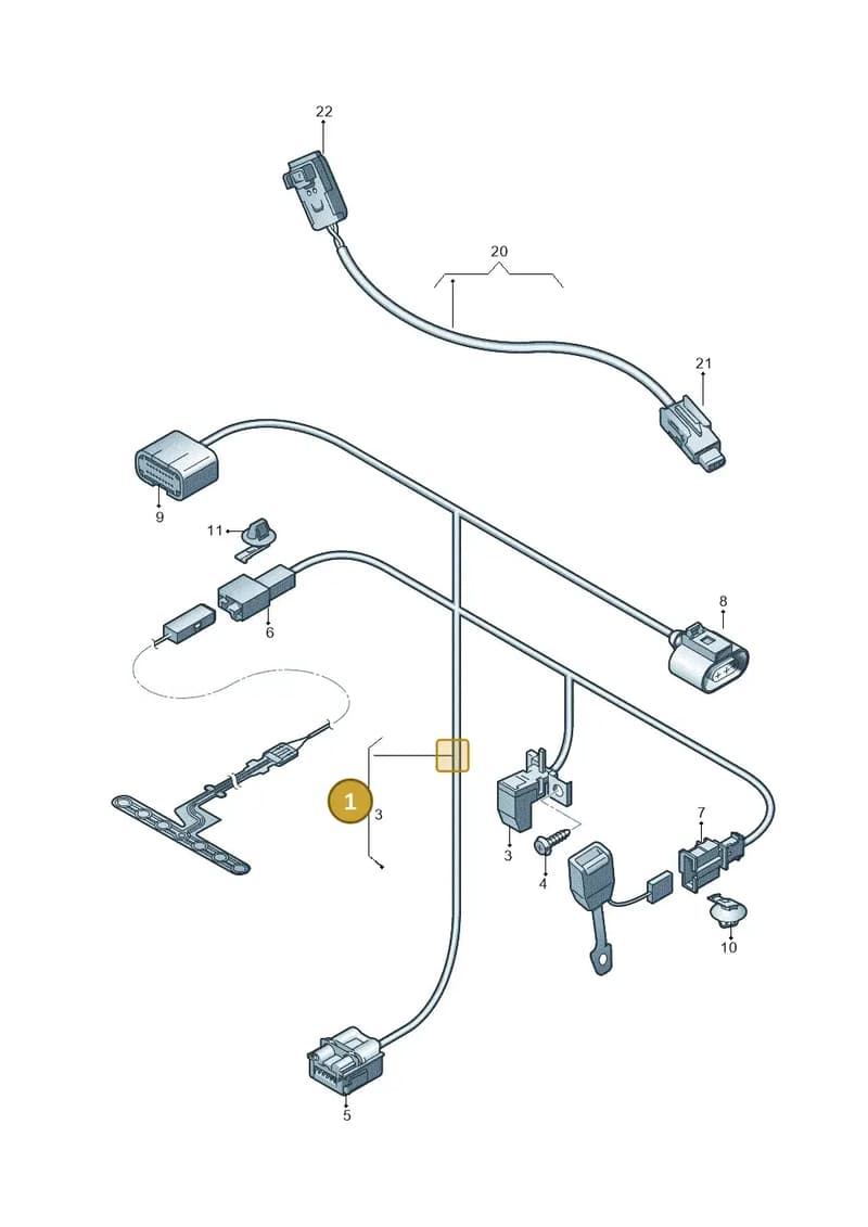4G8971365P — Audi A7 Sportback (2014-2018) diagram 636972200, position 1