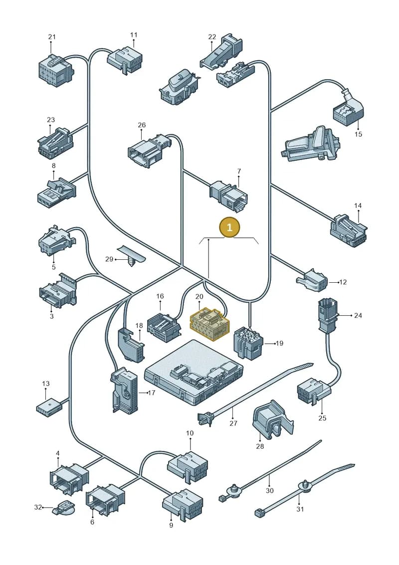 4G8971366AF — Audi A7 Sportback (2014-2018) diagram 696972820, position 1