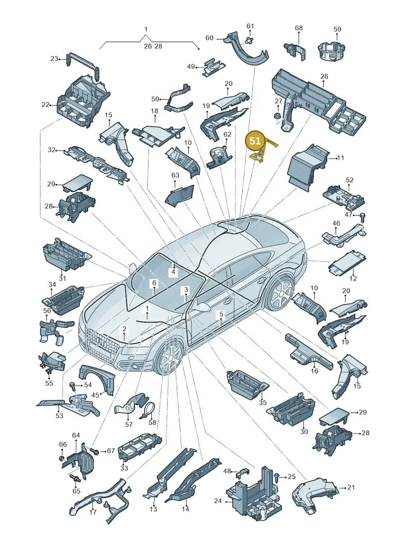 4G8971848 — Audi A7 Sportback (2010-2015) diagram 711971800, position 51