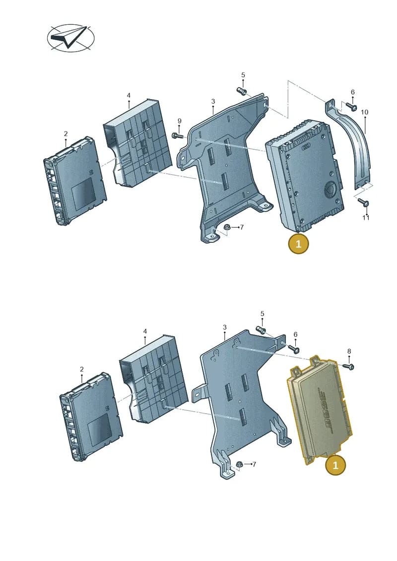 4G9035223E — Audi A7 Sportback (2014-2018) diagram 788035400, position 1