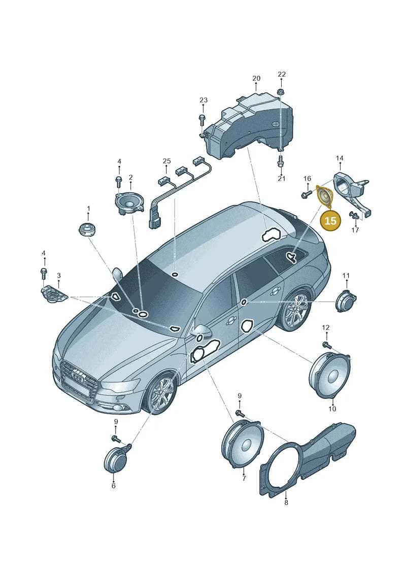 4G9035825 — Audi A6 Avant (2012-2018) diagram 738035350, position 15