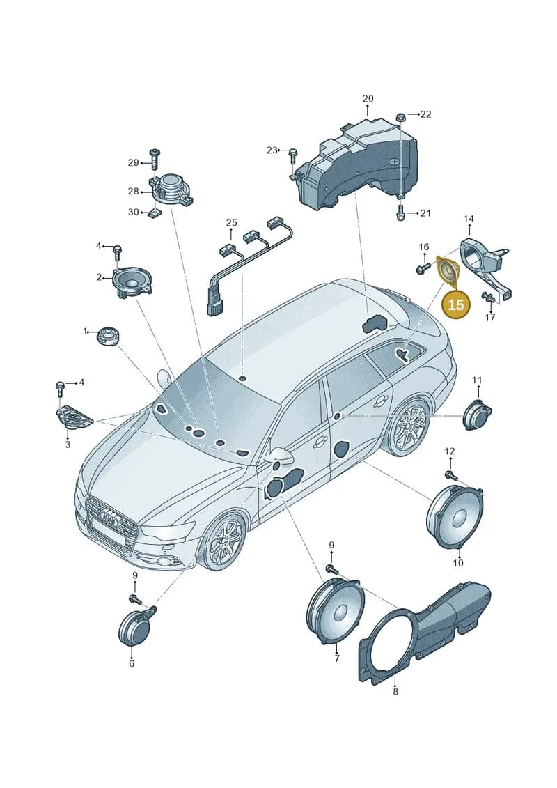 4G9035825 — Audi A6 Avant (2012-2018) diagram 738035360, position 15