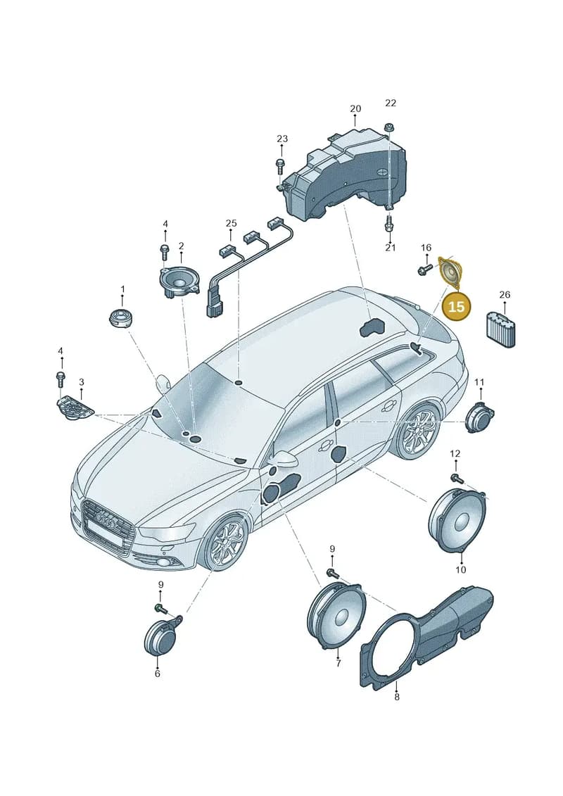 4G9035825 — Audi RS6 Avant (2013-2018) diagram 758035350, position 15
