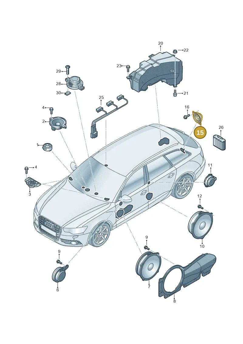 4G9035825 — Audi RS6 Avant (2013-2018) diagram 758035360, position 15