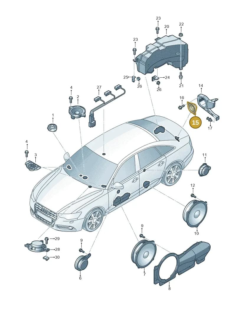 4G9035825 — Audi A6 (2014-2018) diagram 798035350, position 15