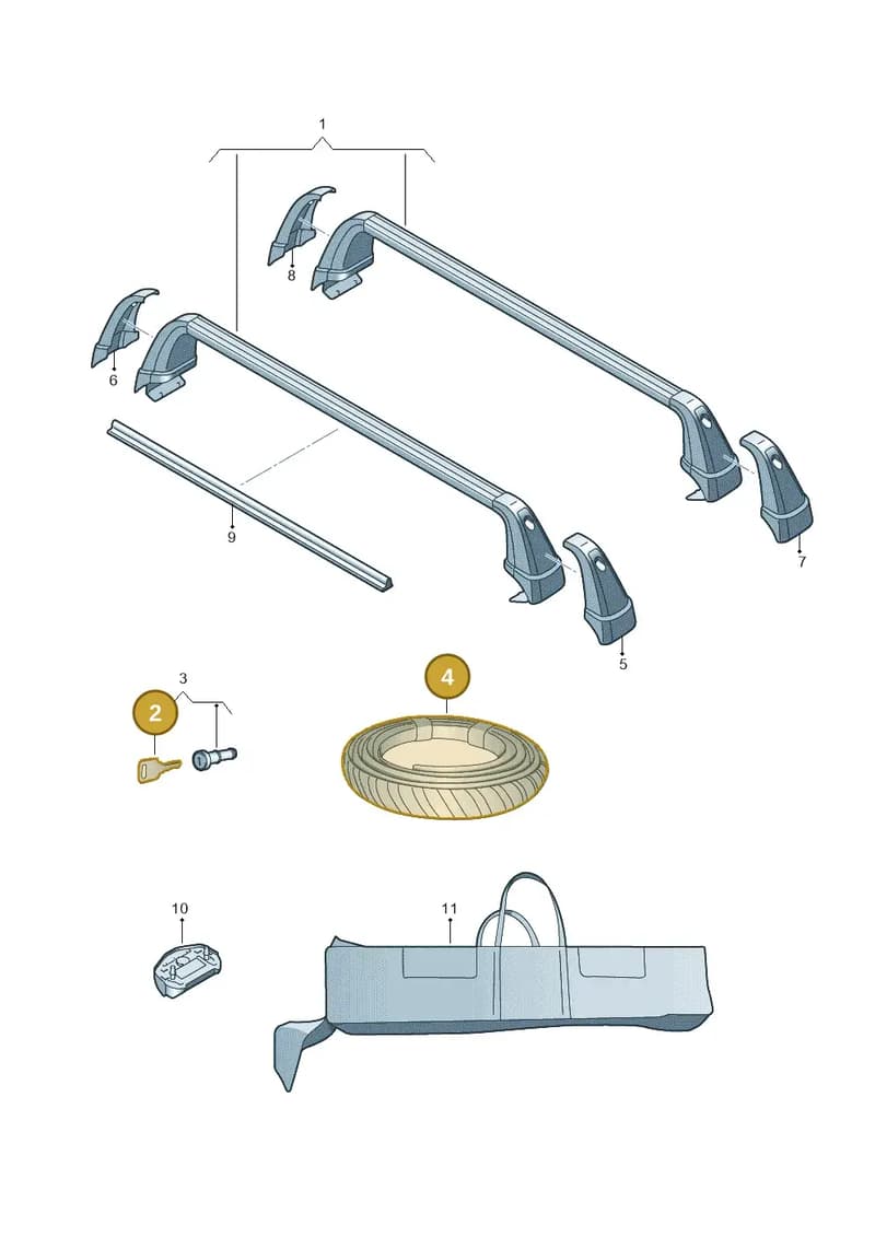 4G9071633B — Audi Q4 Sportback (2021-2025) diagram 89a071030, position 2+4