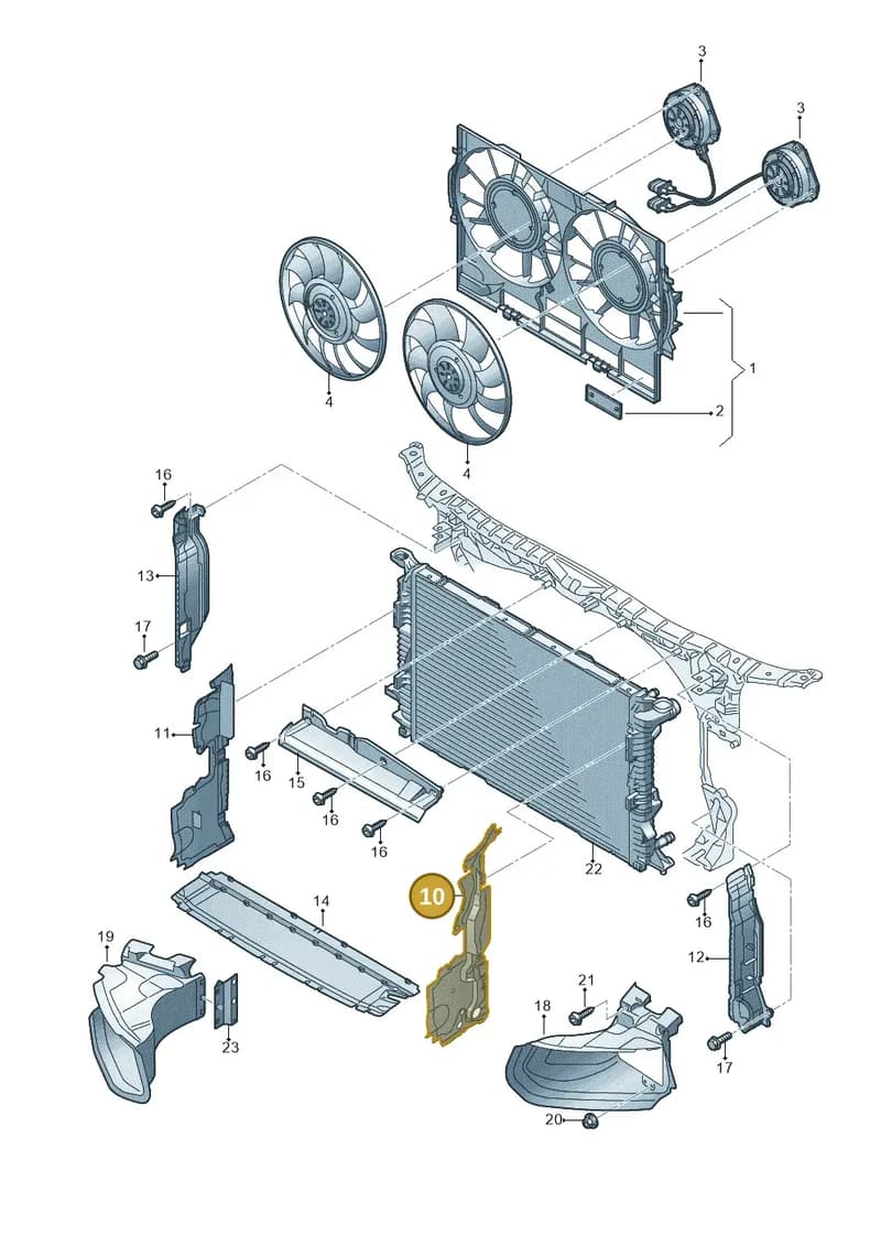 4G9121283C — Audi RS6 Avant (2013-2018) diagram 758121900, position 10