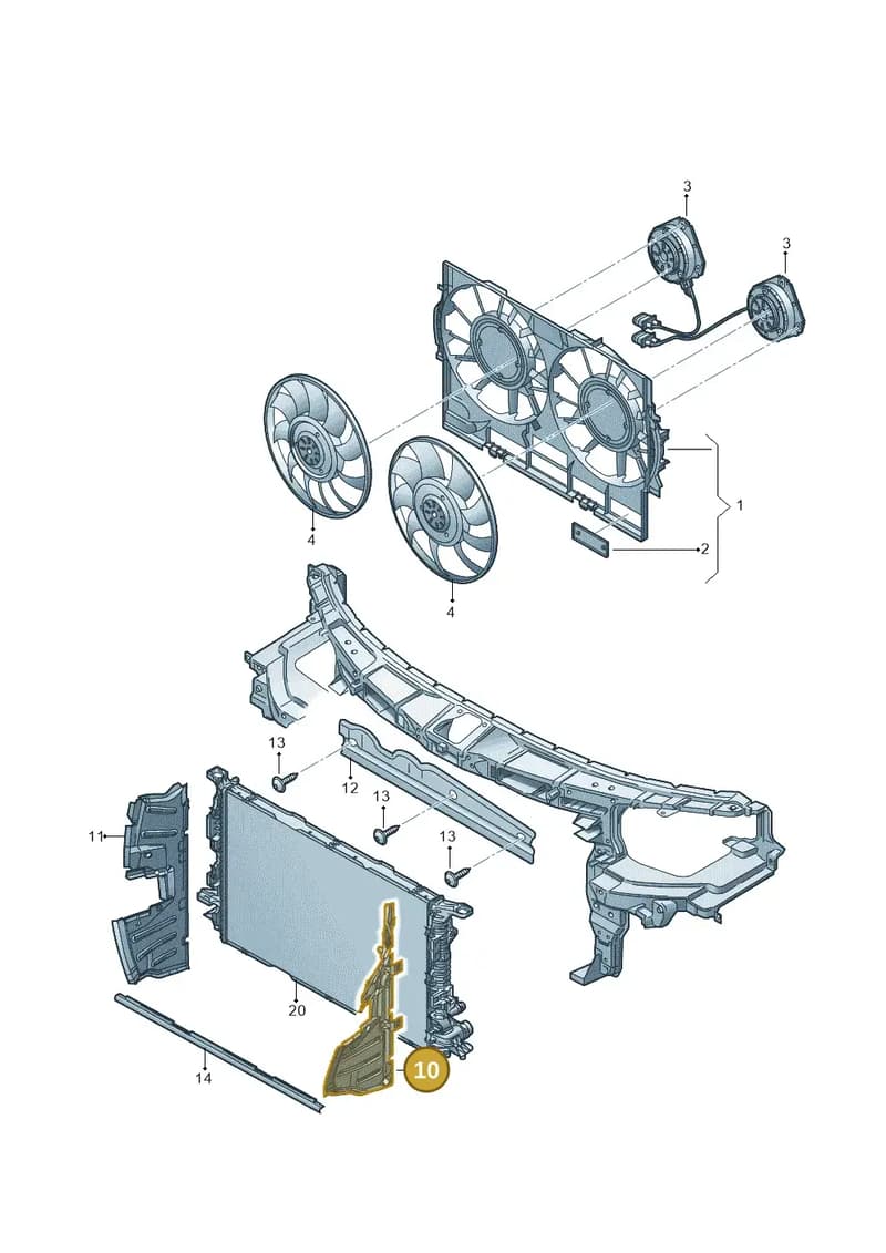 4G9121283F — Audi A6 Avant (2012-2018) diagram 788121900, position 10
