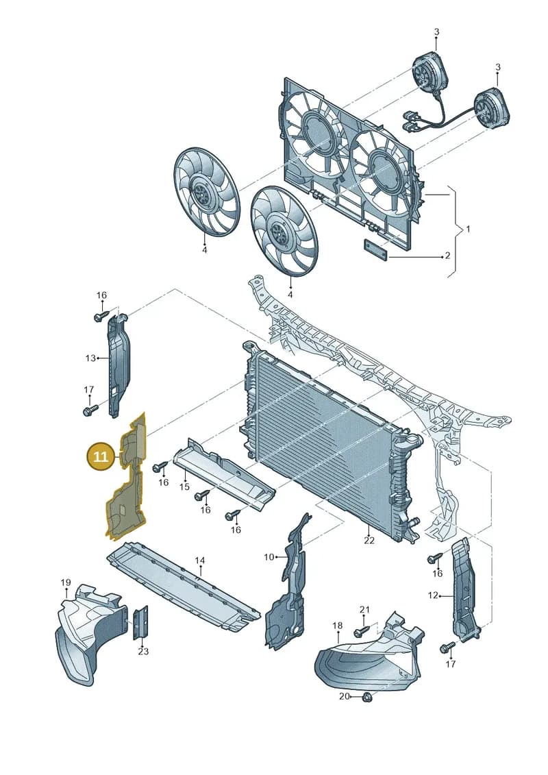 4G9121284C — Audi RS6 Avant (2013-2018) diagram 758121900, position 11