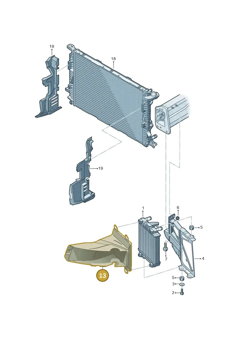 4G9121333A — Audi A6 (2014-2018) diagram 788121740, position 13
