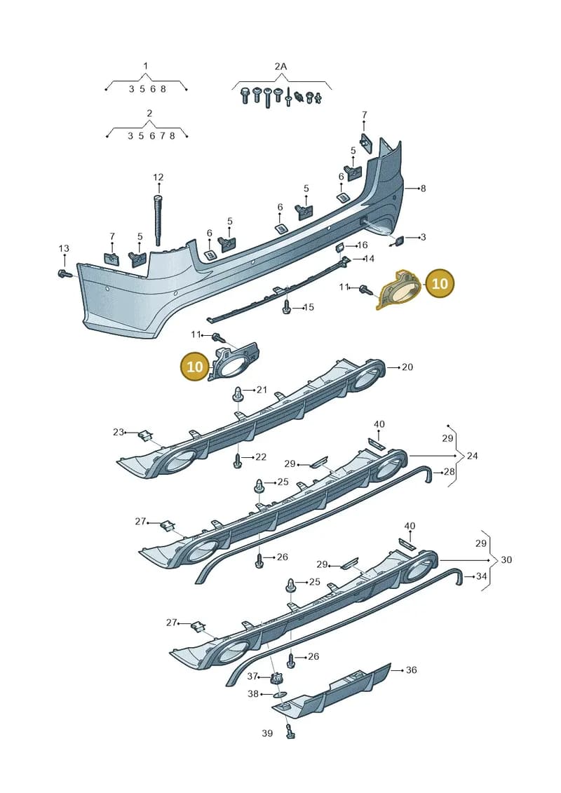 4G9807320A — Audi RS6 Avant (2013-2018) diagram 758807600, position 10