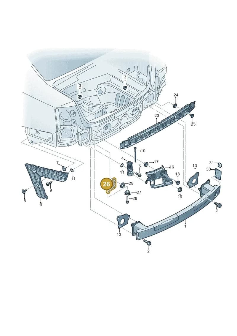 4G9807330 — Audi A6 (2014-2018) diagram 798807500, position 26