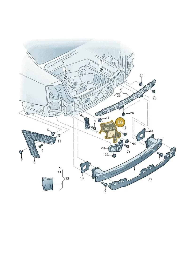 4G9807394B — Audi RS6 Avant (2013-2018) diagram 758807500, position 16