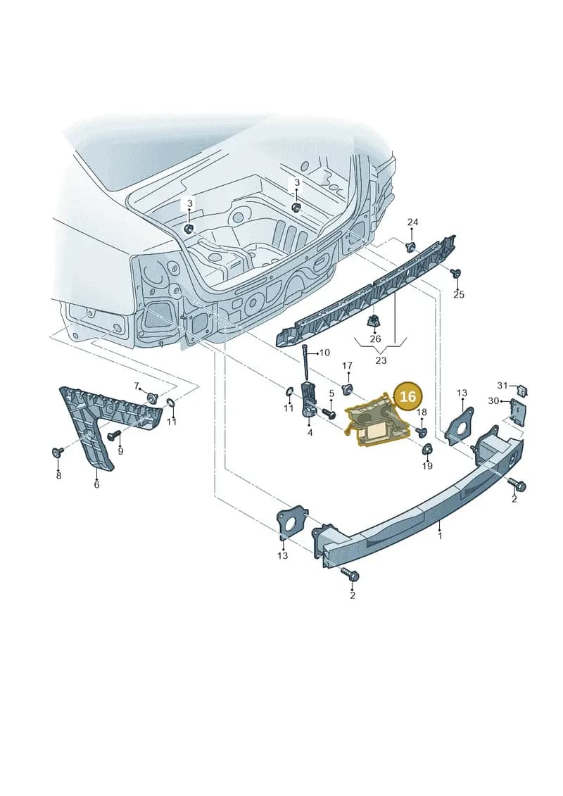 4G9807394 — Audi A6 Avant (2012-2018) diagram 738807500, position 16