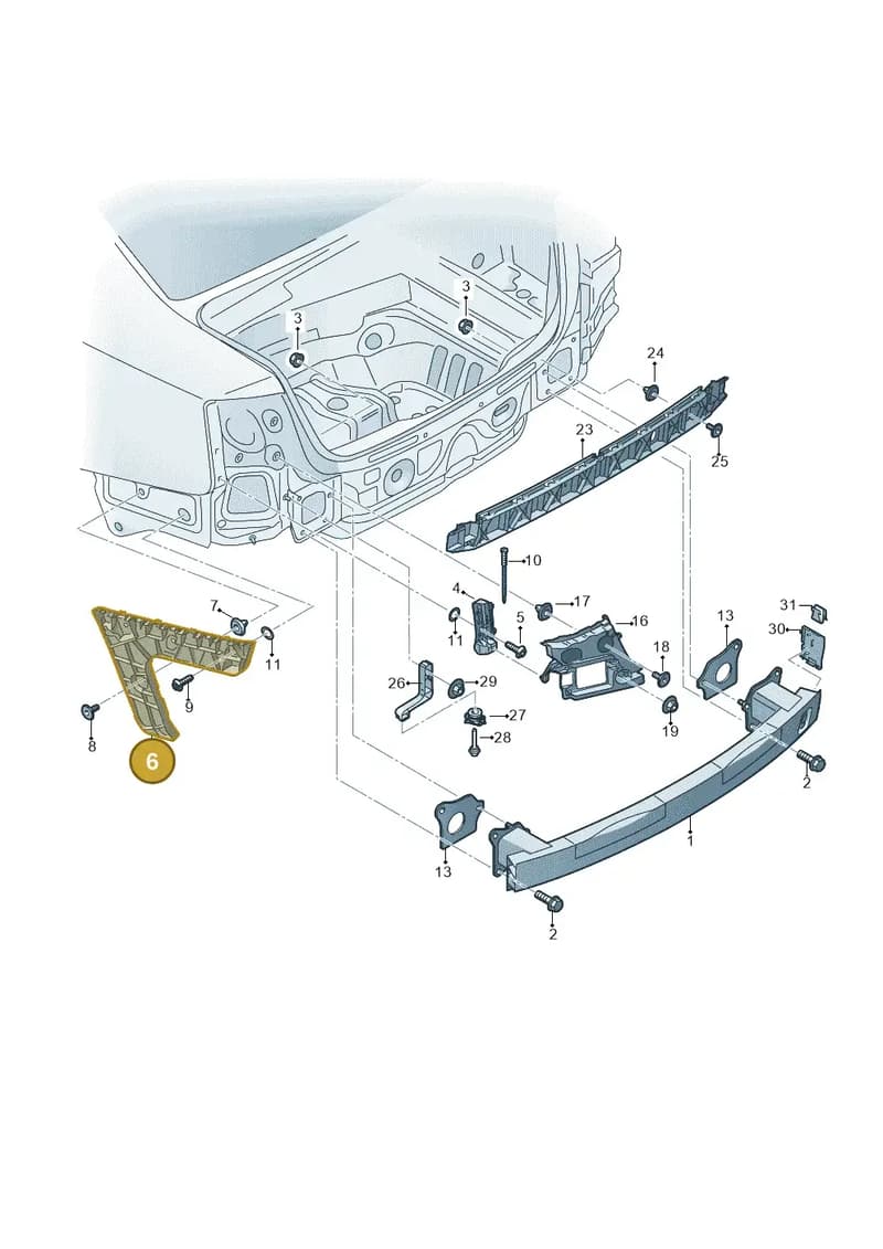 4G9807453G — Audi A6 (2014-2018) diagram 798807500, position 6