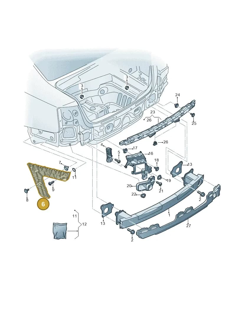 4G9807454B — Audi RS6 Avant (2013-2018) diagram 758807500, position 6