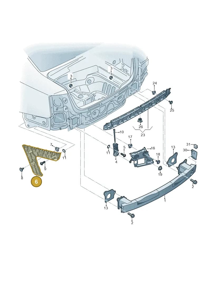 4G9807454F — Audi A6 Avant (2012-2018) diagram 738807500, position 6