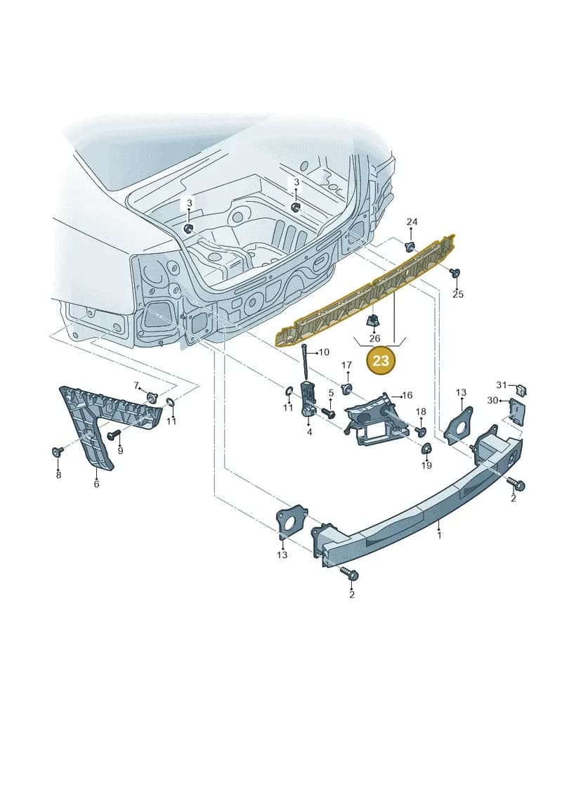 4G9807458A — Audi A6 Avant (2012-2018) diagram 738807500, position 23