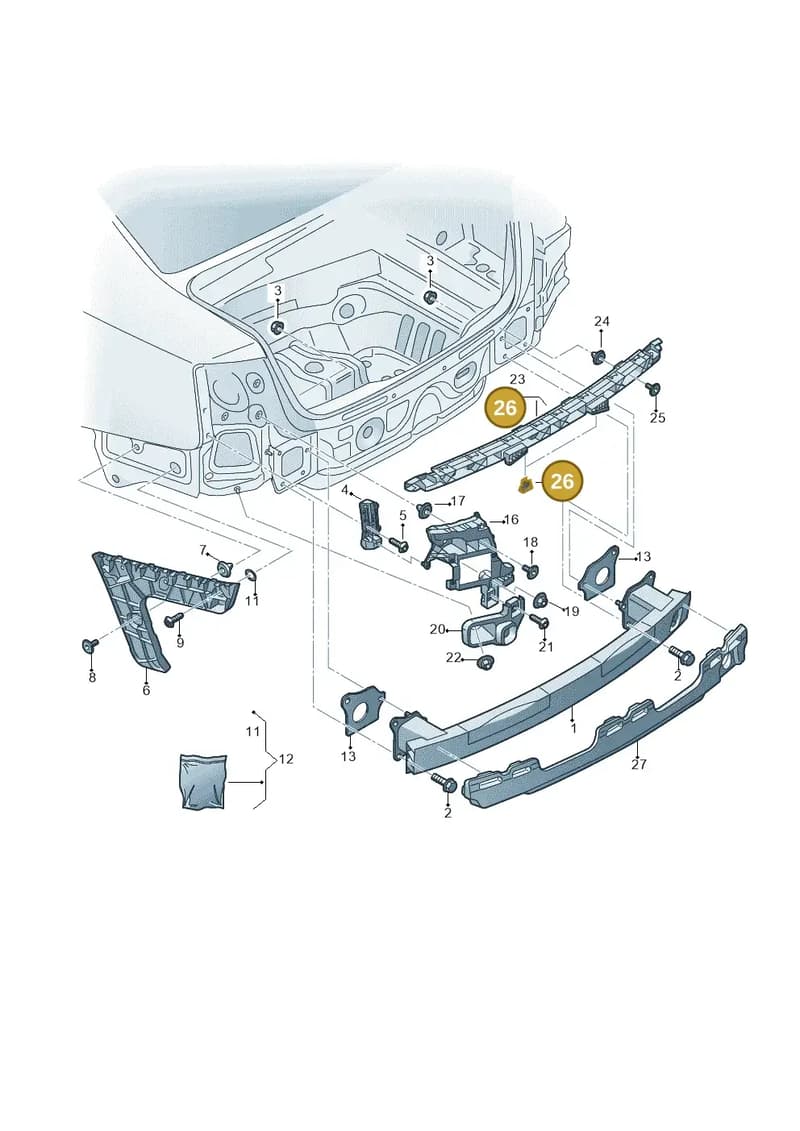 4G9807498 — Audi RS6 Avant (2013-2018) diagram 758807500, position 26