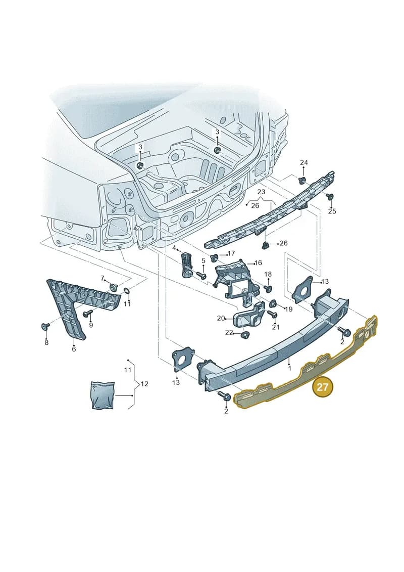 4G9807695 — Audi RS6 Avant (2013-2018) diagram 758807500, position 27
